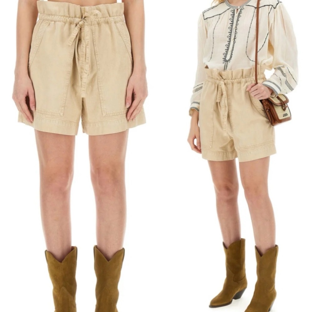 SOLD - Isabel Marant High Waist Cream Shorts